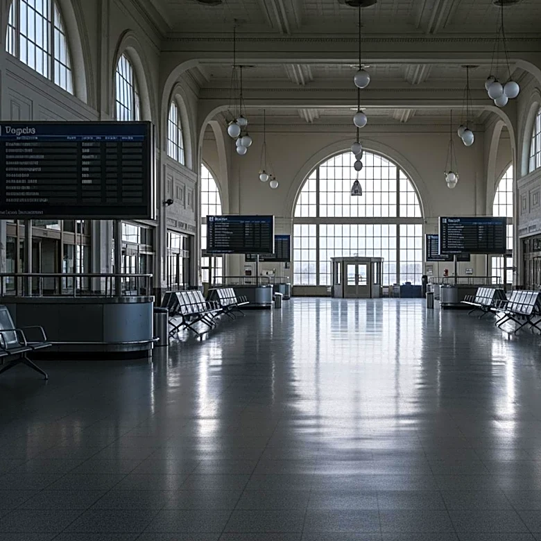 Spirit Airlines Shutdown Leaves LaGuardia's Historic Terminal Deserted