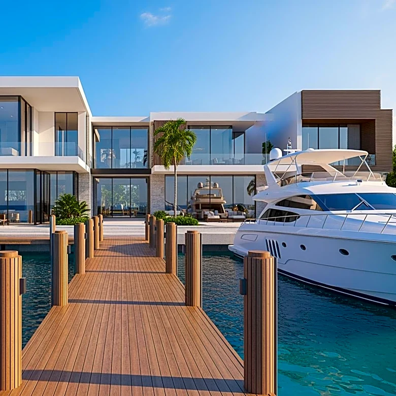 Luxury Waterfront Home in Florida Offers European Flair and Boating Amenities