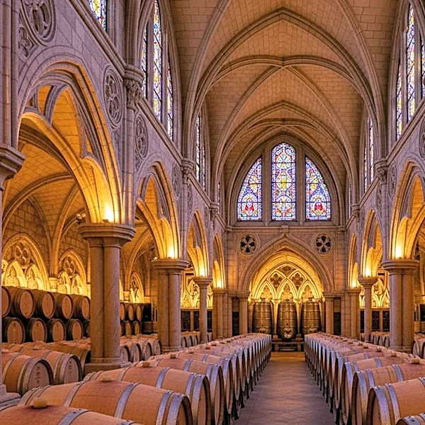 Château Angelus Unveils Cathedral-Inspired Underground Vault for Wine Production
