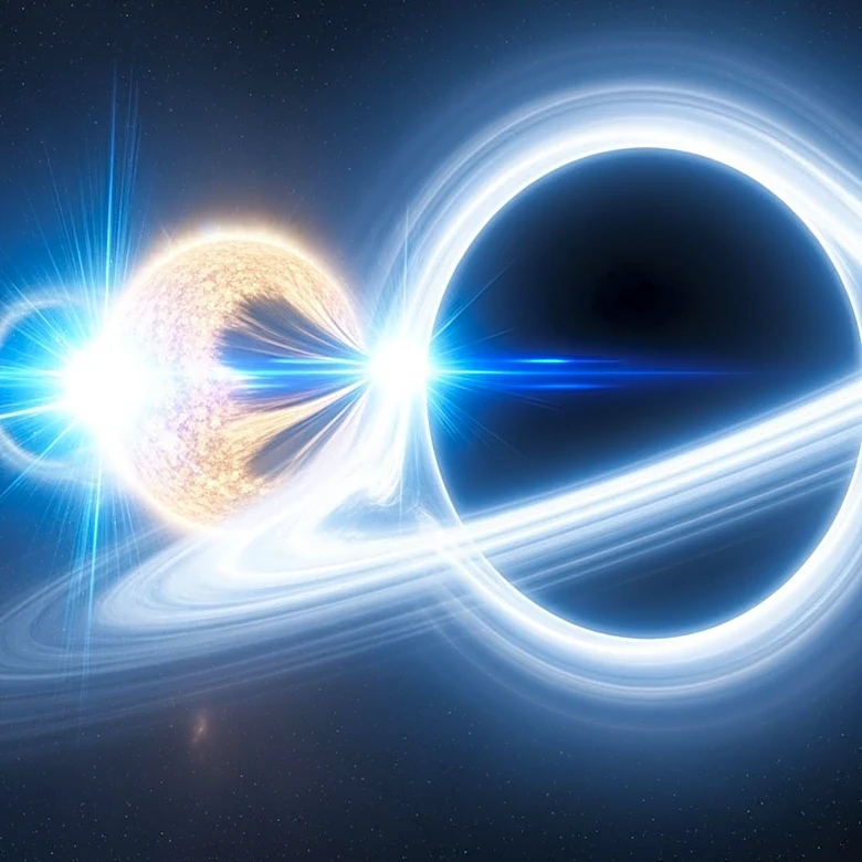 New Research Suggests Black Holes Colliding with Stars Cause Mysterious Blue Flashes