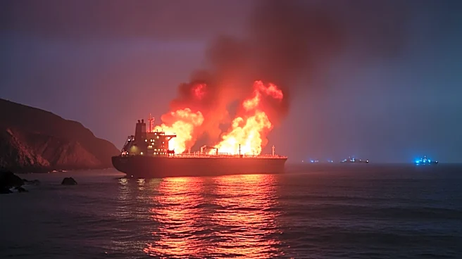 Iranian Tanker Sevda Ablaze Near Jask Following U.S. Navy Strikes