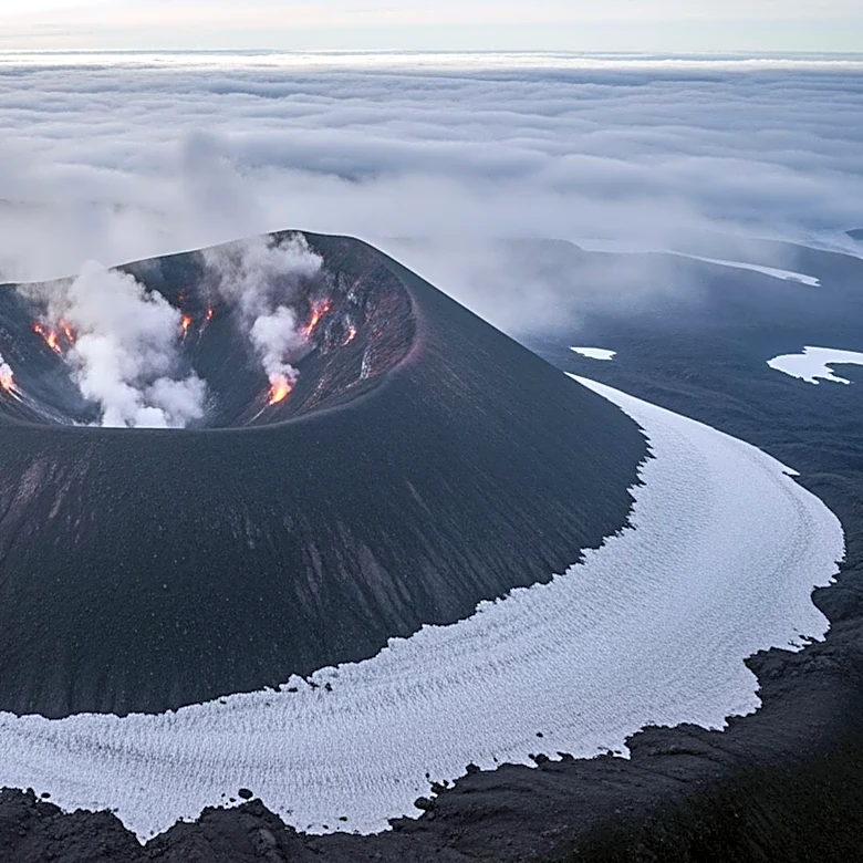 Satellites Capture Russia's Shivelyuch Volcano Melting Snow Amid Ongoing Volcanic Activity