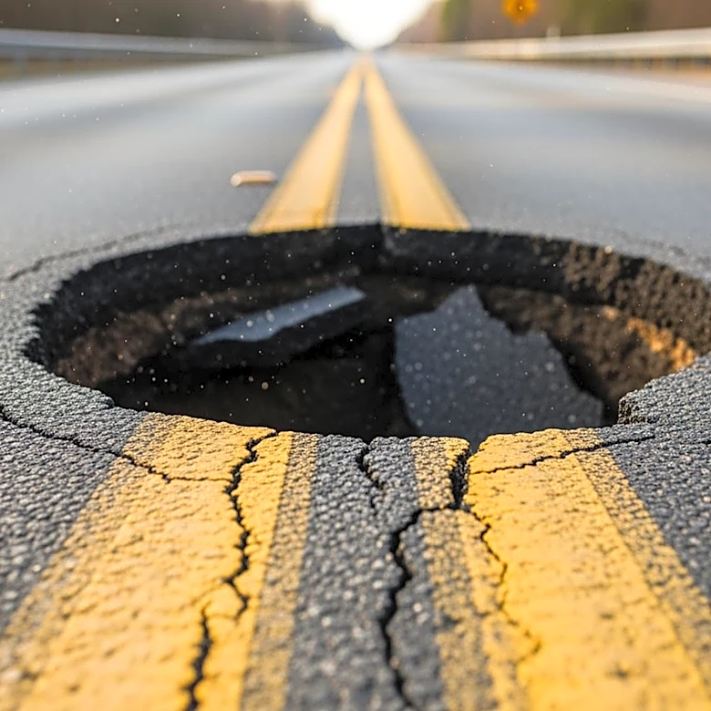 Large Sinkhole on Long Island Expressway Causes Traffic Disruptions