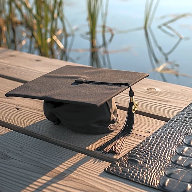 McNeese State University Student's Graduation Photoshoot with Alligator Sparks Attention