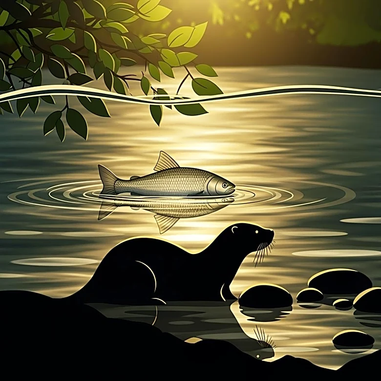 Otter Captivates Visitors with Fish Dinner at Fenney Nature Trail