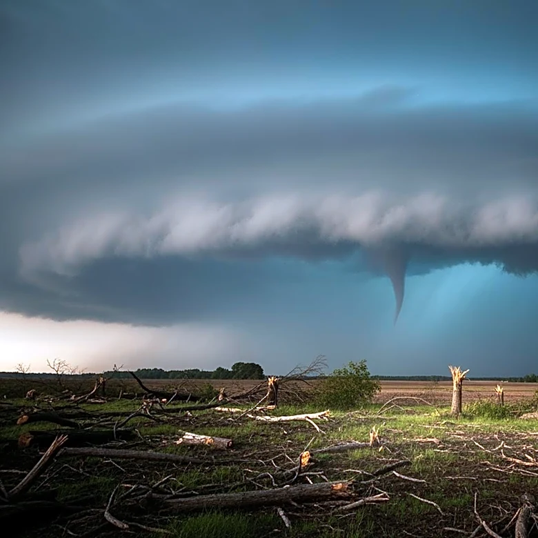 Possible Tornado Causes Damage Near Ashland, Nebraska