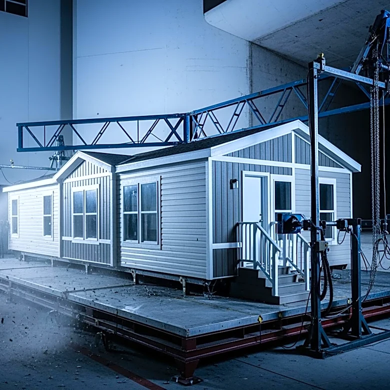 Manufactured Homes Tested Against 150 MPH Winds to Assess Standards