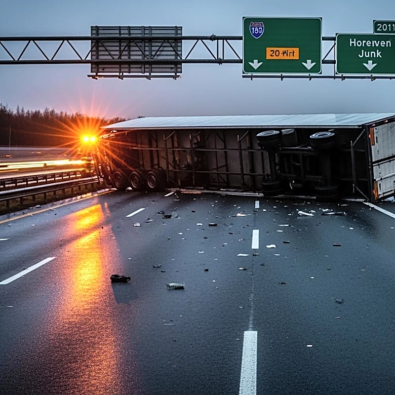 Tractor-Trailer Accident Causes Multi-Vehicle Crash on I-80 in New Jersey