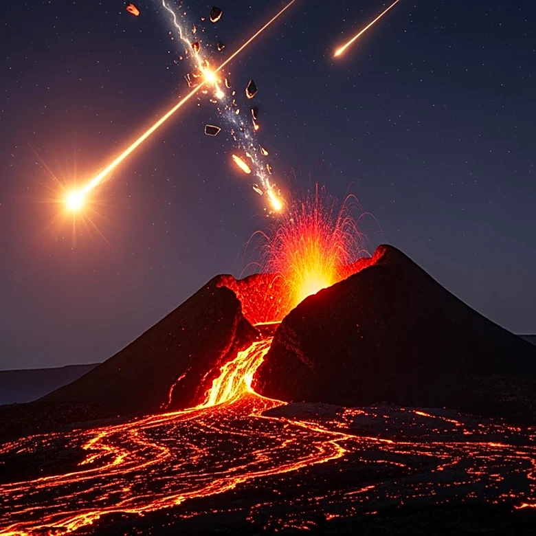 Meteor Explodes Over Erupting Volcano in the Philippines, No Impact Detected
