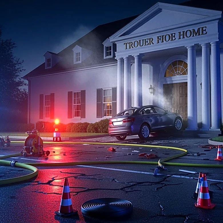 Vehicle Crashes into Detroit Funeral Home, Two Rescued by Fire Crews