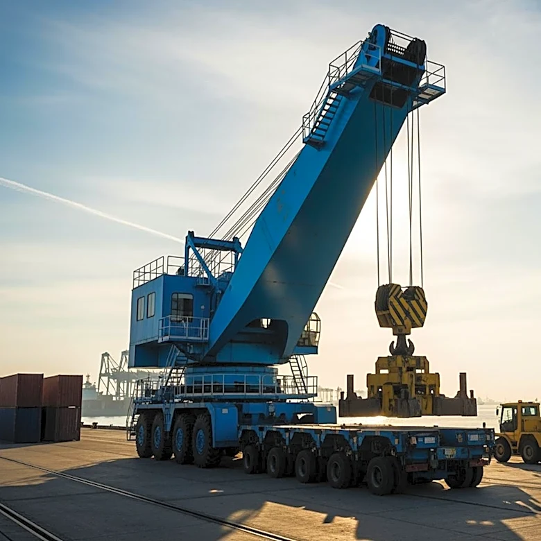 Navy's New Crane 'Big Blue' Begins Journey from Wisconsin to Hawaii for Shipyard Upgrade