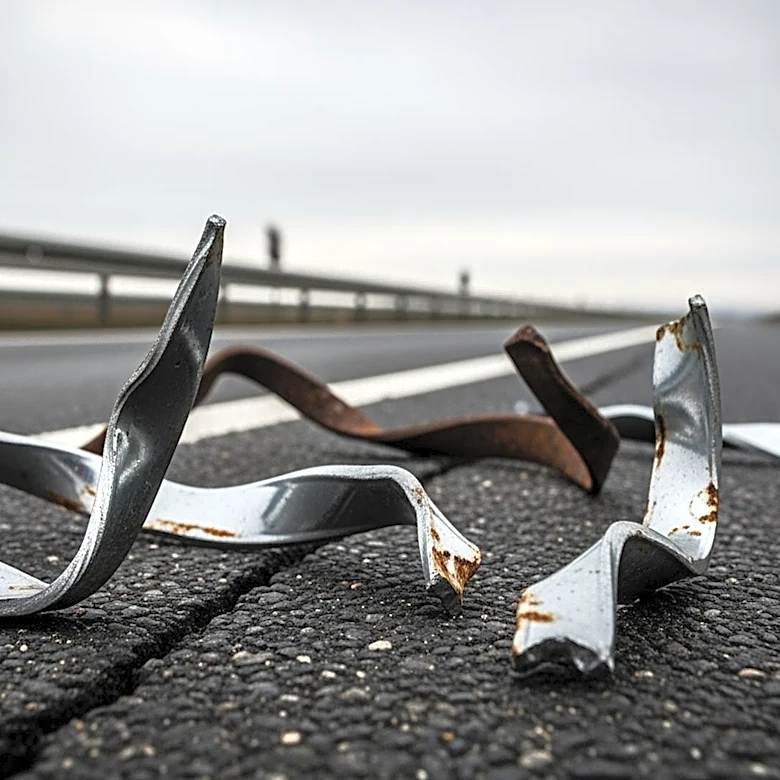 Metal Debris from Flatbed Truck Causes Serious Injury on Interstate 70