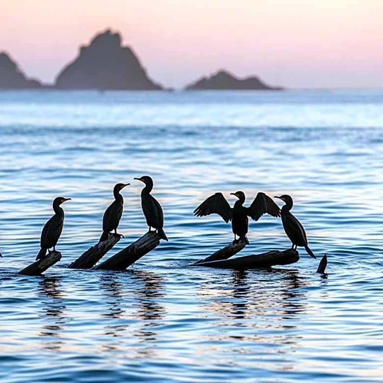 California's Cormorants Captivate with Natural Display Near Santa Cruz