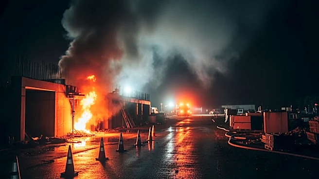 Fire Erupts in Long Beach, Causing Traffic Disruptions Near Construction Site