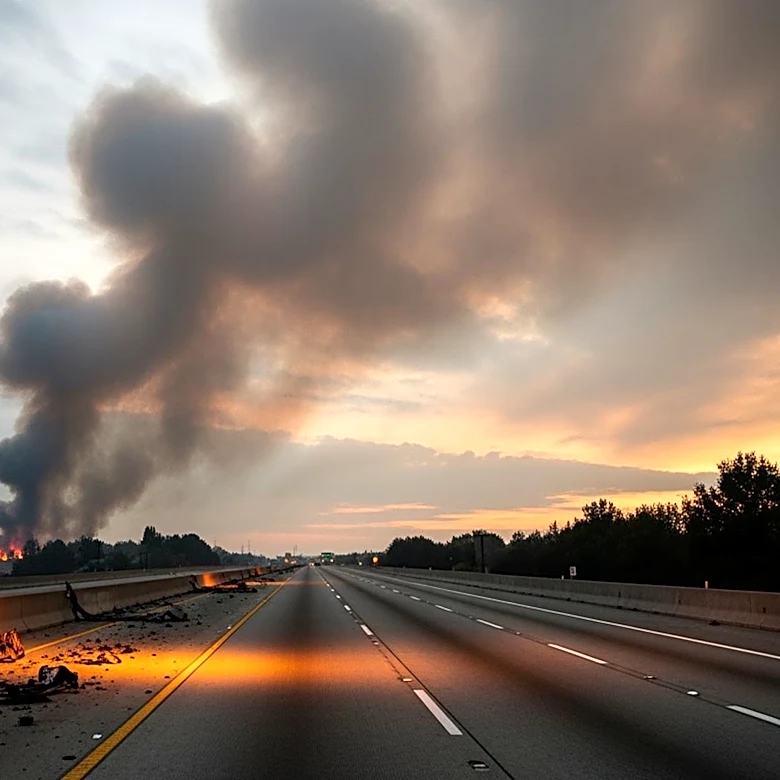 Long Beach Fire Department Battles Large Debris Fire Near 710 Freeway
