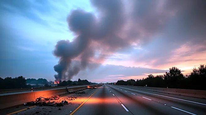 Long Beach Fire Department Battles Large Debris Fire Near 710 Freeway