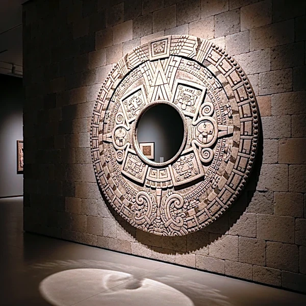 Thomas Houseago's Installation Features Rare Aztec Mirror in London