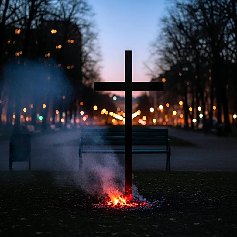 Burning Cross in Chicago Park Sparks Outrage and Police Investigation