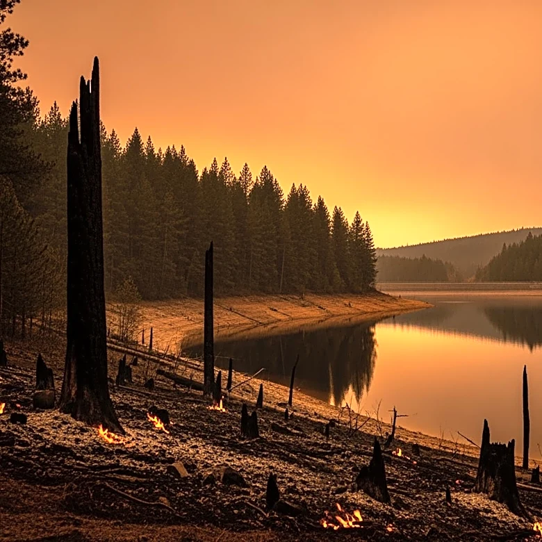 New Fire Threatens Structures Near Camanche Reservoir in California