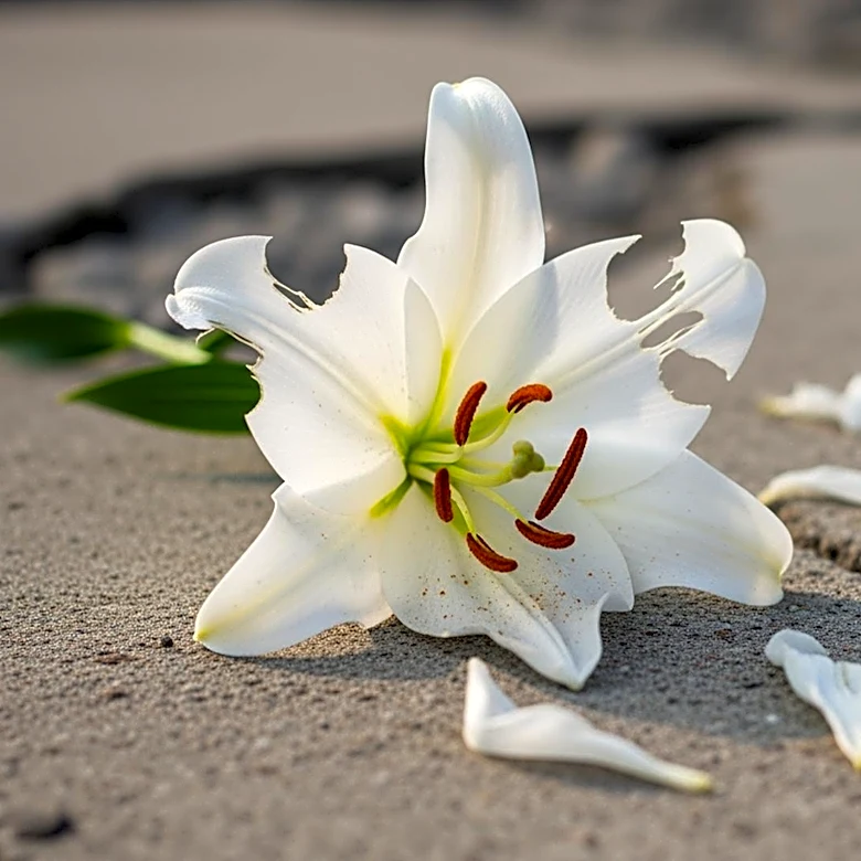 Simantov Family's Rare White Lily Project Severely Damaged by Missile Fragments