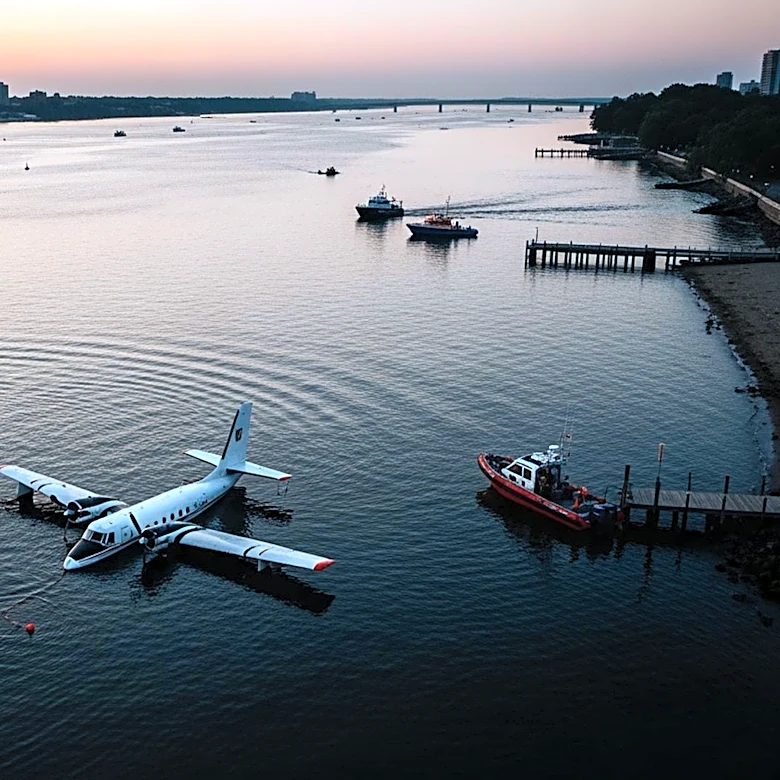 FDNY Rescues Two Passengers After Sea Plane Crash in East River