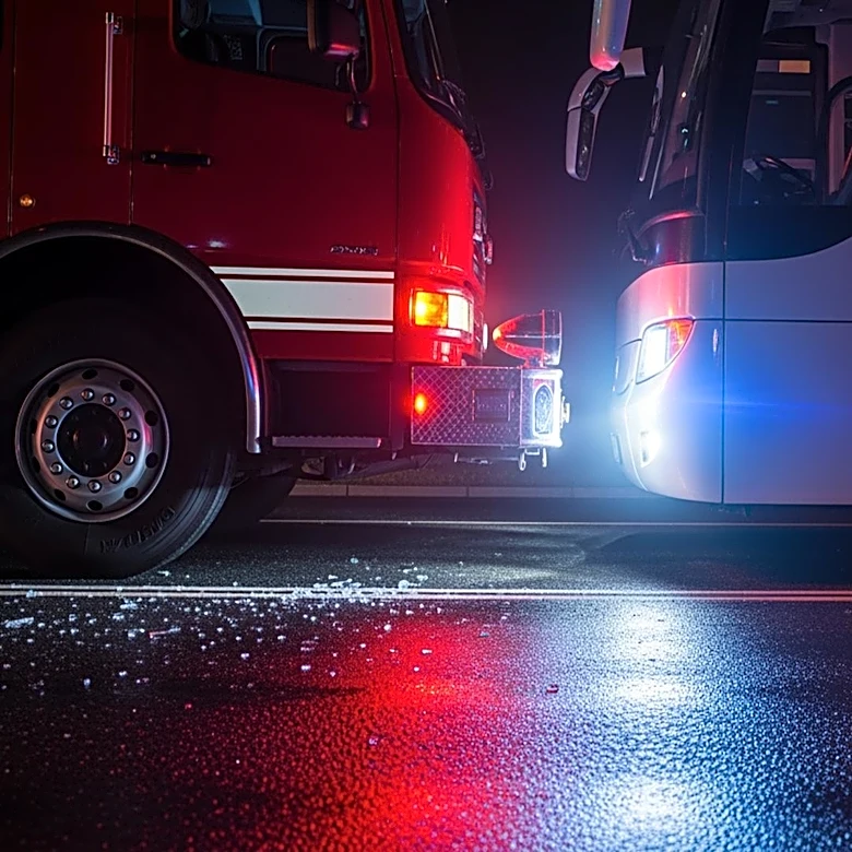 Colorado Springs Fire Truck and Private Bus Collision Sends Nine to Hospital