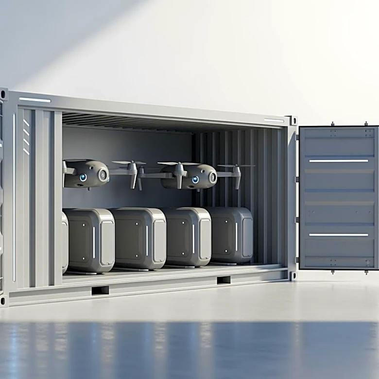 Rheinmetall Unveils Shipping Container for Drone Swarm Deployment