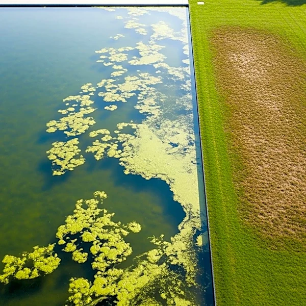 Aerial Photo Reveals Algae in Reflecting Pool and Damage to White House Lawn