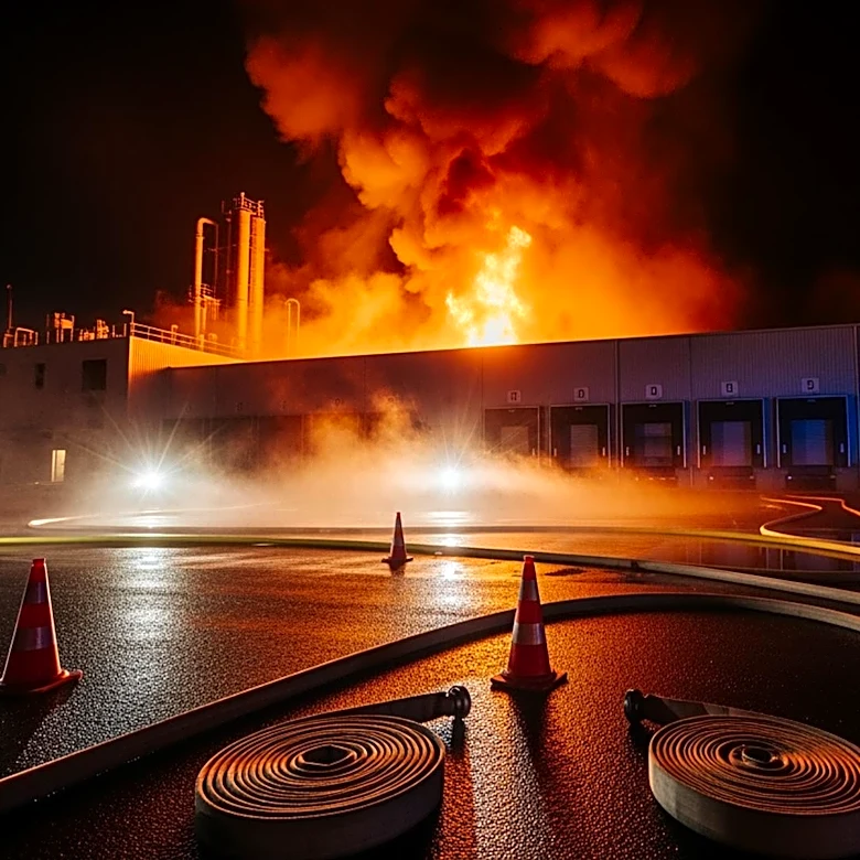 LAFD Battles Warehouse Fire in Boyle Heights Amid Ammonia Leak Concerns