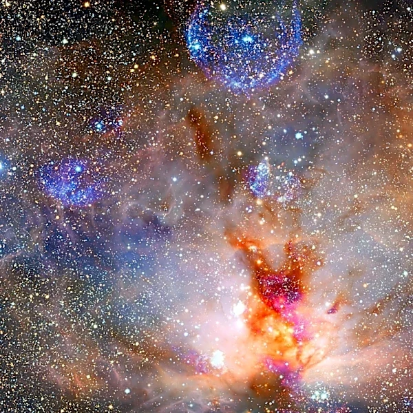 NASA Celebrates U.S. 250th Birthday with Cosmic Images in Patriotic Colors