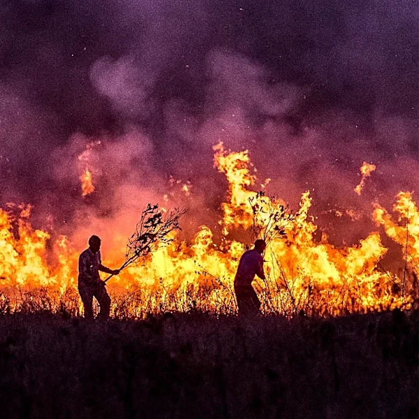 Firefighters Battle Blaze Above Hunter Creek Trail, Trailhead Closed