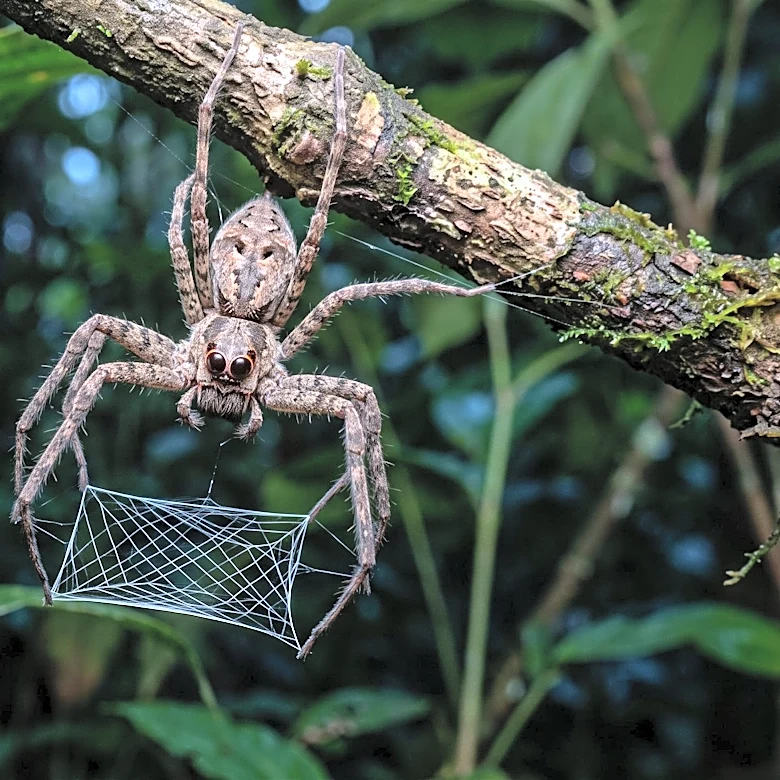 Ogre-Faced Spider's Unique Hunting Method Captured in Close-Up Video