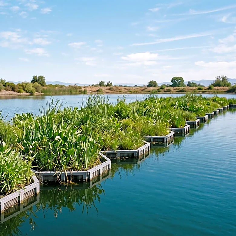 Floating Wetland Pods Significantly Reduce Greenhouse Gas Emissions in Wastewater Treatment