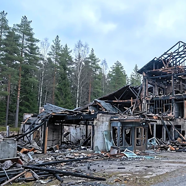 Investigators Examine Former Spa Hotel Fire in Bad Lauterberg Linked to 'Reichsbürger' Group