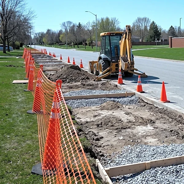 Worcester Sidewalk Construction Delays Force Students to Walk in Street