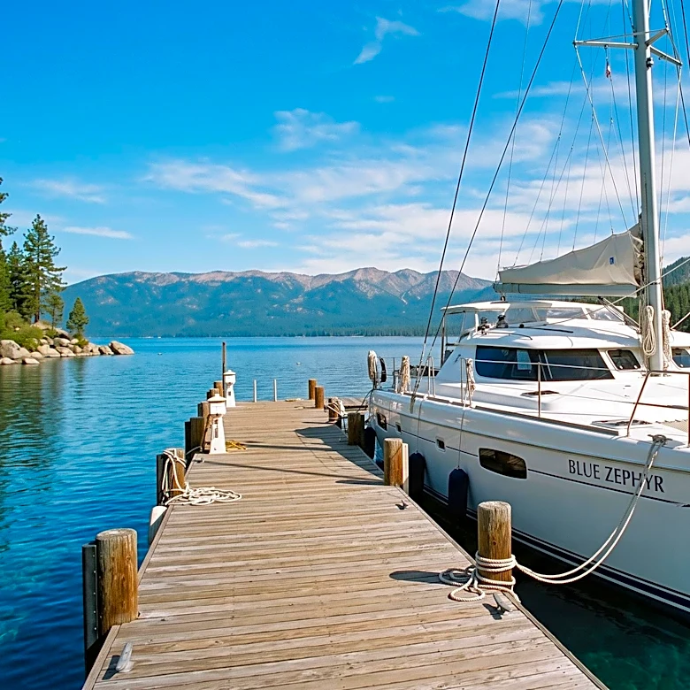 50-Foot Catamaran 'Blue Zephyr' Successfully Transported to South Lake Tahoe via Highway 50