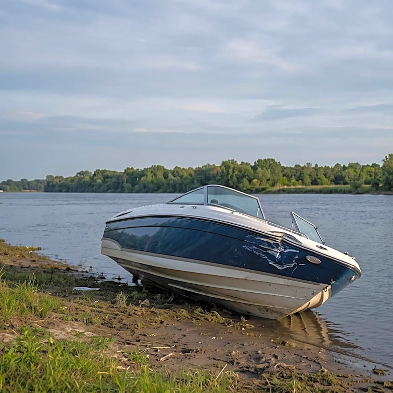 Ski Boat Collides with Parked Barge on Mississippi River, Injuring Four