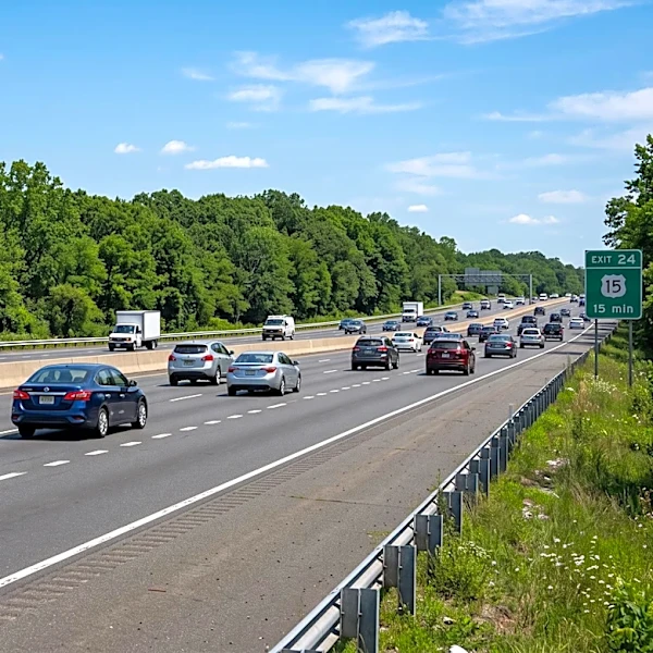 Two-Vehicle Crash on Route 15 South in Hartford Cleared, Causing Temporary Traffic Delays