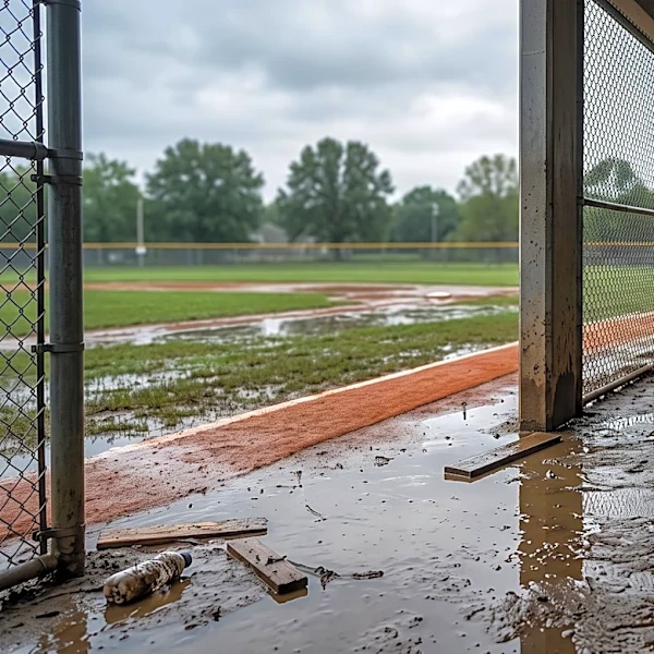 Santa Fe High School Softball Field Damaged by Flooding Linked to Nearby Construction