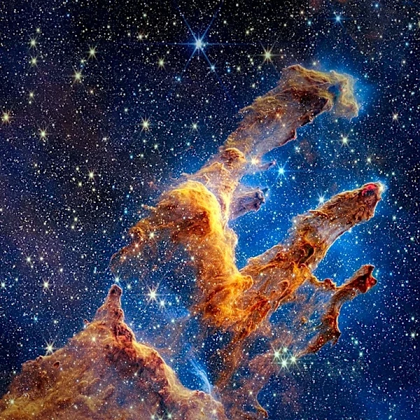 Hubble Telescope Reveals Star Formation in 'Pillars of Creation' Through Infrared Imaging