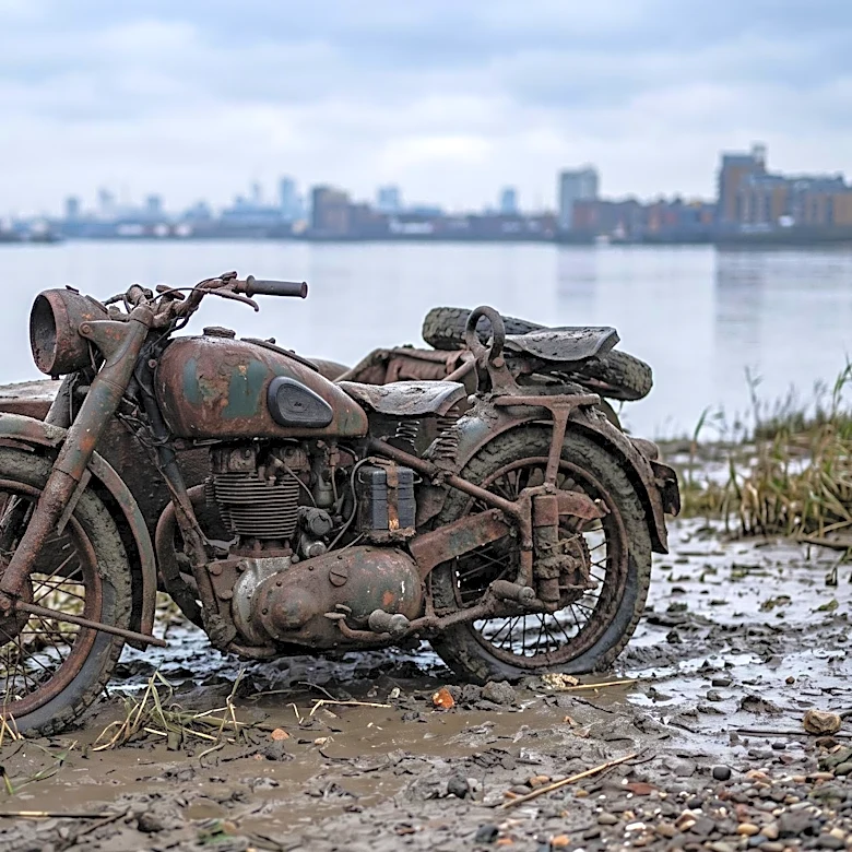 Unidentified Remains of Two German Soldiers and WWII Motorcycle Discovered in Danube River