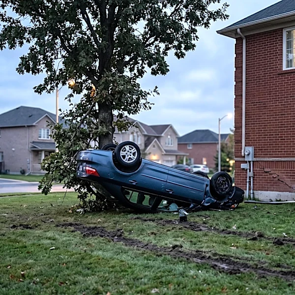 Woman Hospitalized After Vehicle Crashes into Durham Home Following Police Attempted Stop