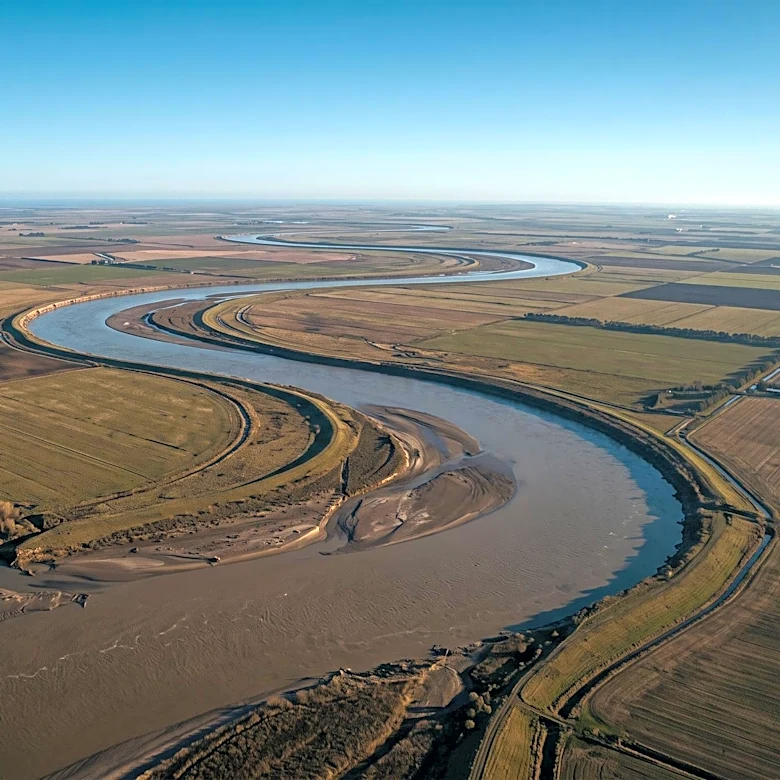River Course Changes Impact Farmland Values and Infrastructure in U.S. Regions