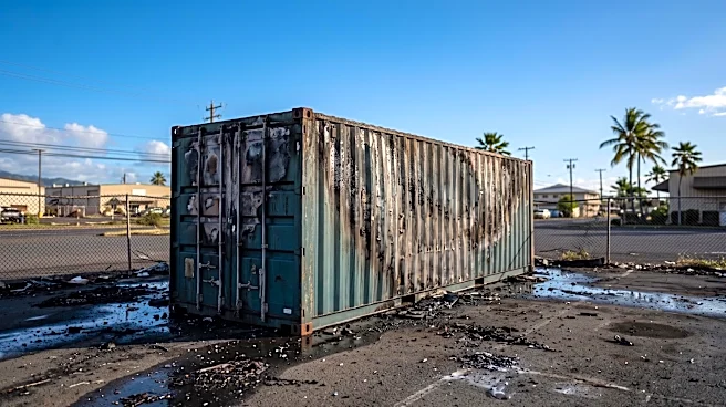 Honolulu Firefighters Extinguish Shipping Container Fire in Maili