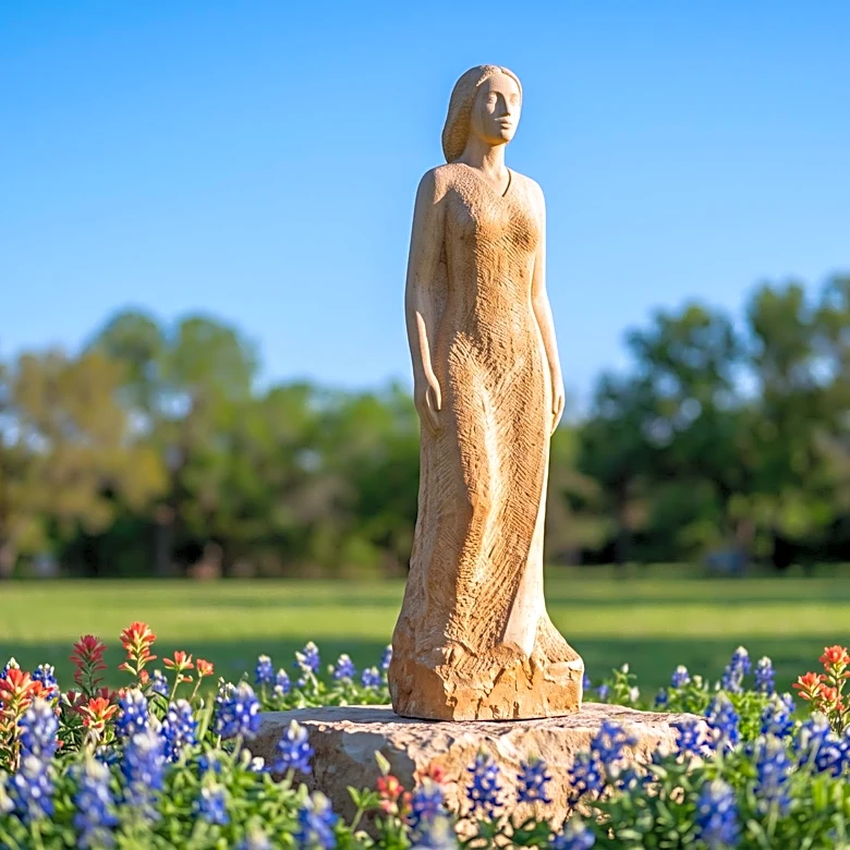 Liberty Hill Sculpture 'Woman of the Hill Country' Returns to Park, Mystery of Missing Piece Remains