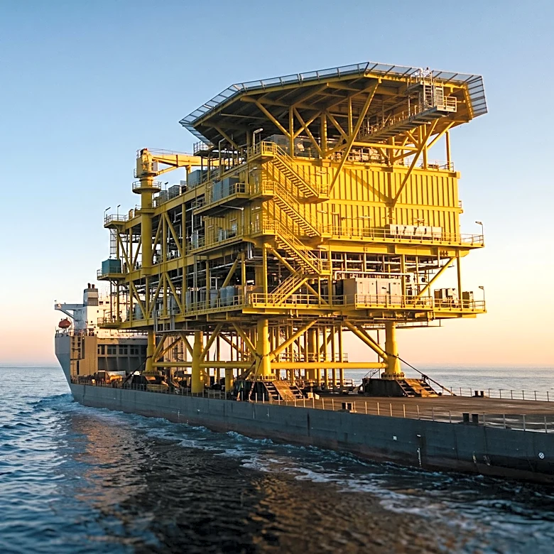 Gennaker Offshore Wind Farm Substations Depart Netherlands for Baltic Sea Installation