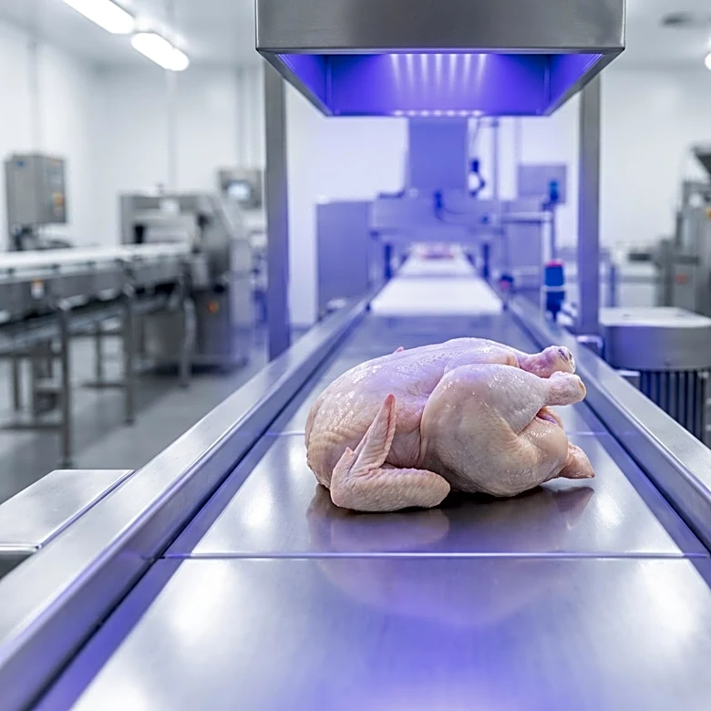 University of Reading Scientists Discover Blue Light Technology to Significantly Reduce Chicken Food Poisoning