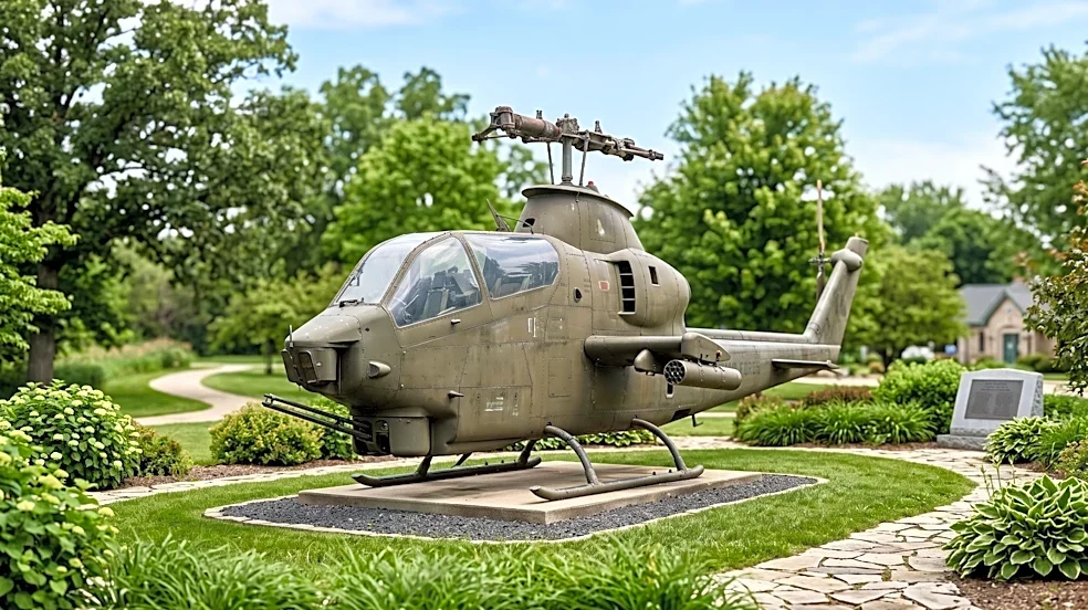 Vietnam-Era AH-1 Cobra Helicopter Arrives in Gresham, Wisconsin for Veterans Memorial