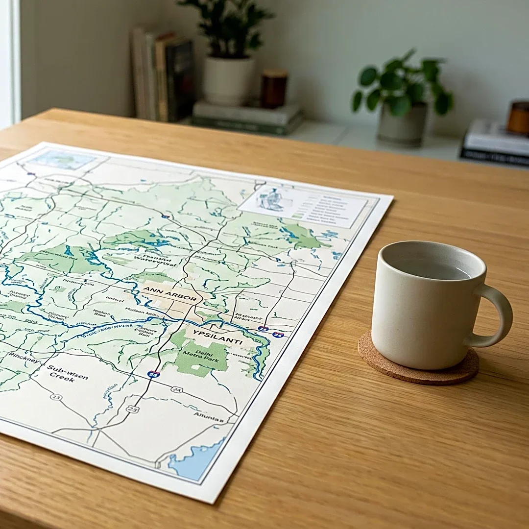 Huron River Watershed Council Offers Free Map Poster of Watershed