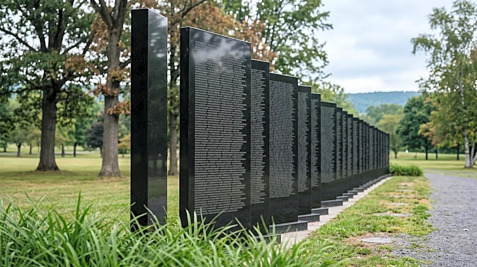 American Legion Post 121 Assists in Erecting Traveling Vietnam Memorial Wall in Scranton